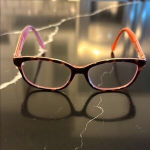Kate Spade tortoise readers with light pink accents